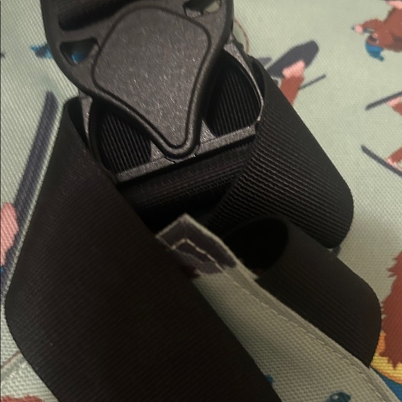 Kavu Mint Green Kayak Pattern Backpack with Brown Trim - Picture 3 of 7